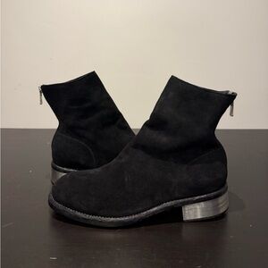 Guidi 788Z Back Zip Boots – Black Suede – Metal Heel – Size 45 (Men)